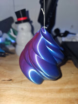 Twisted Christmas bauble in a spiral shape
