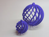 Ribbed Christmas baubles in three sizes