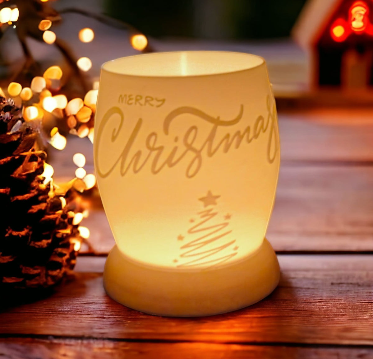 Christmas lamp for LED tealights, 137 mm tall