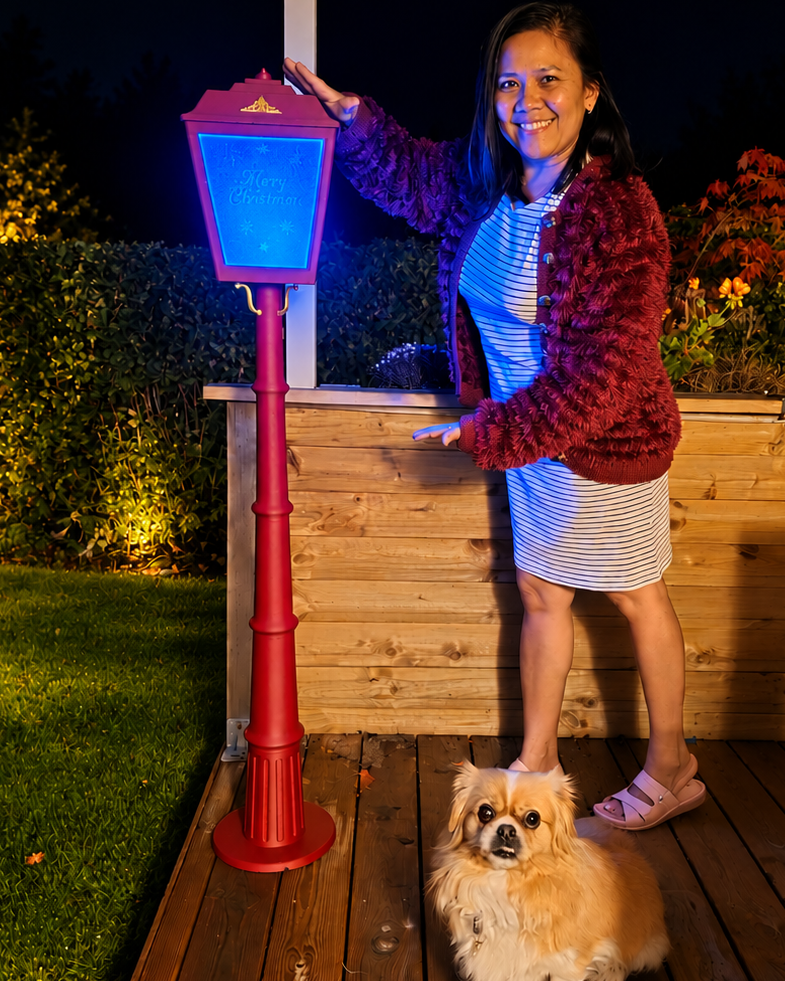 Christmas Lamp – Street Lamp with LED Light, 140 cm