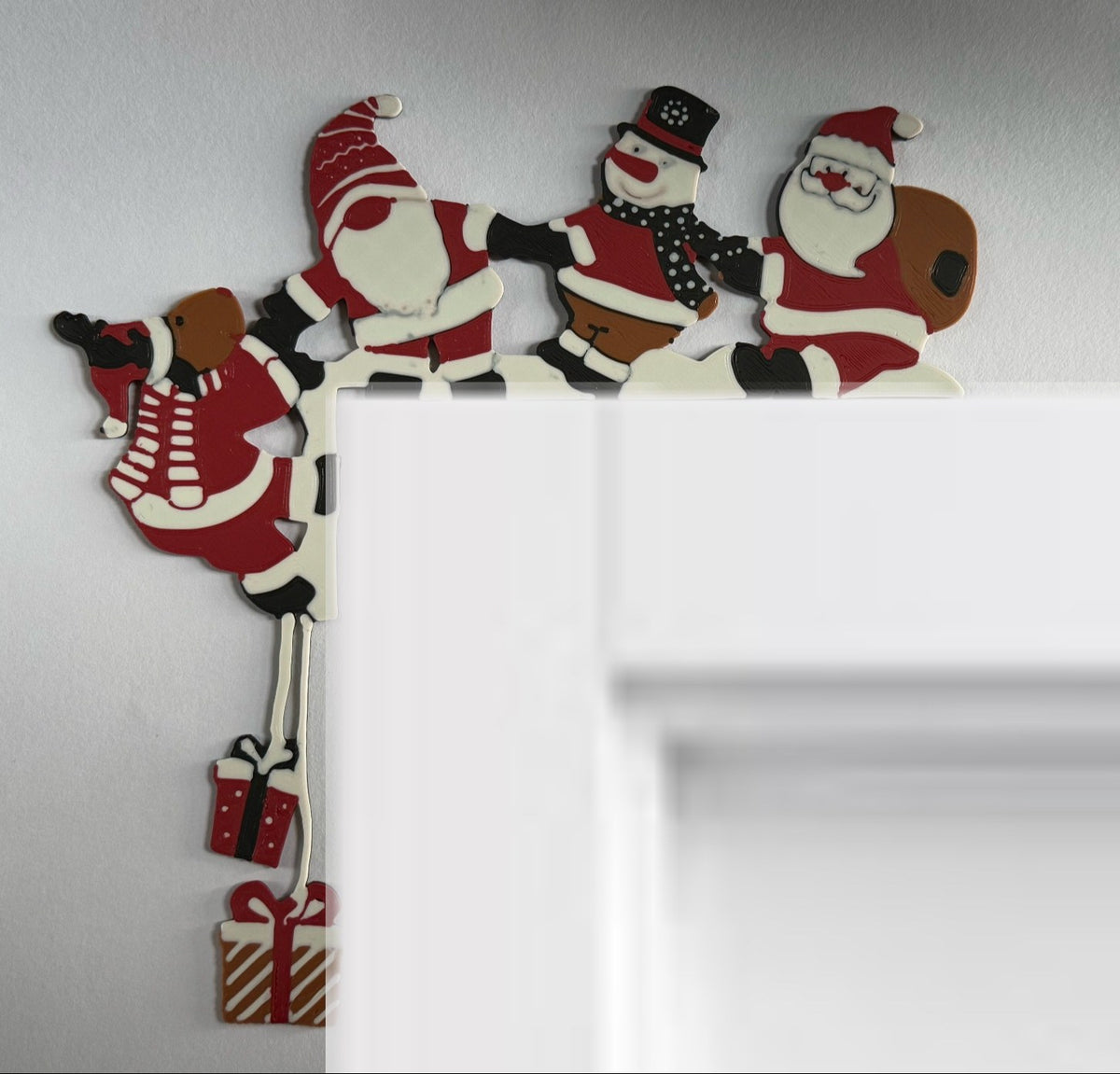 Santa Claus as a door corner decoration