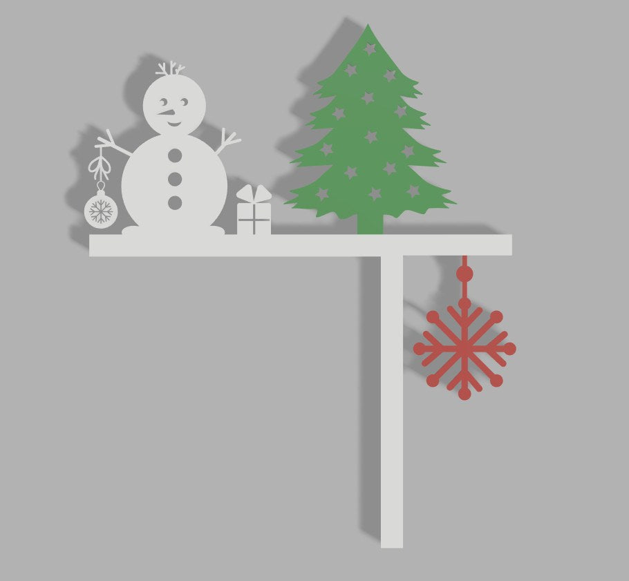 Christmas decoration for the corner of a door frame