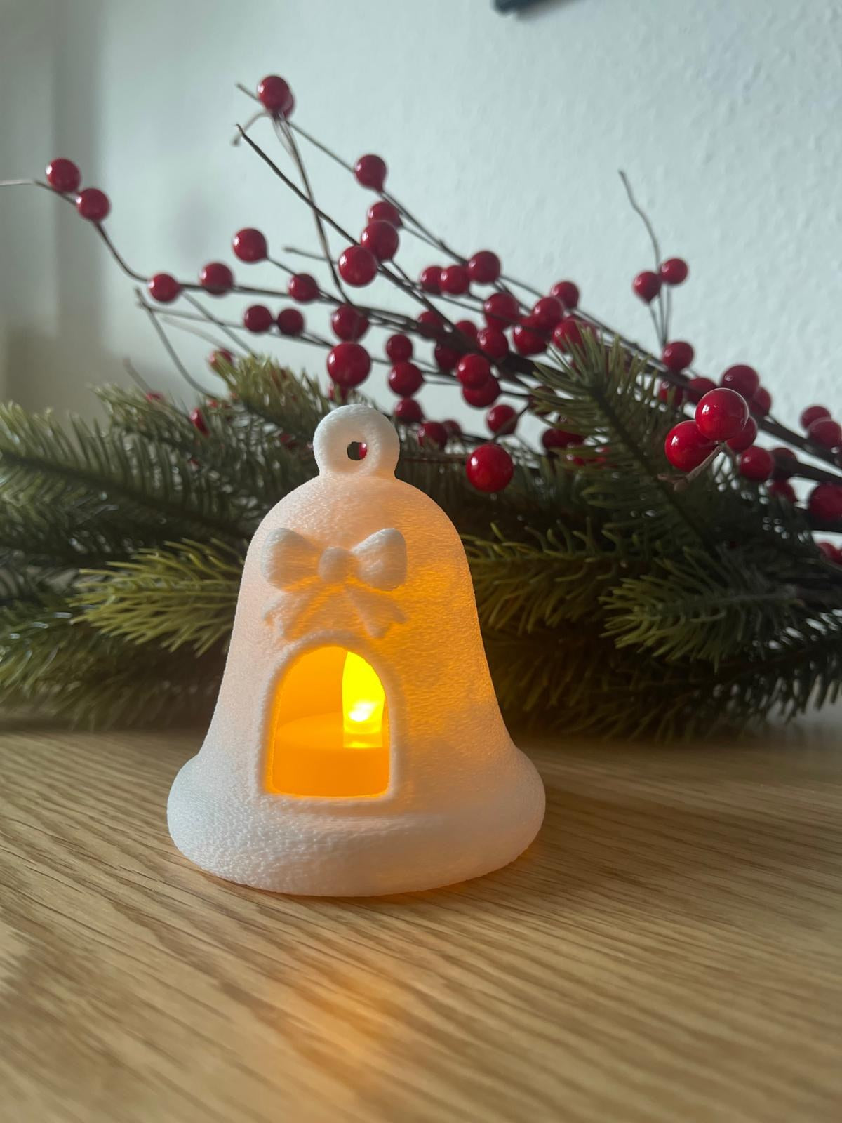 Christmas bell for LED tealights – winter decoration