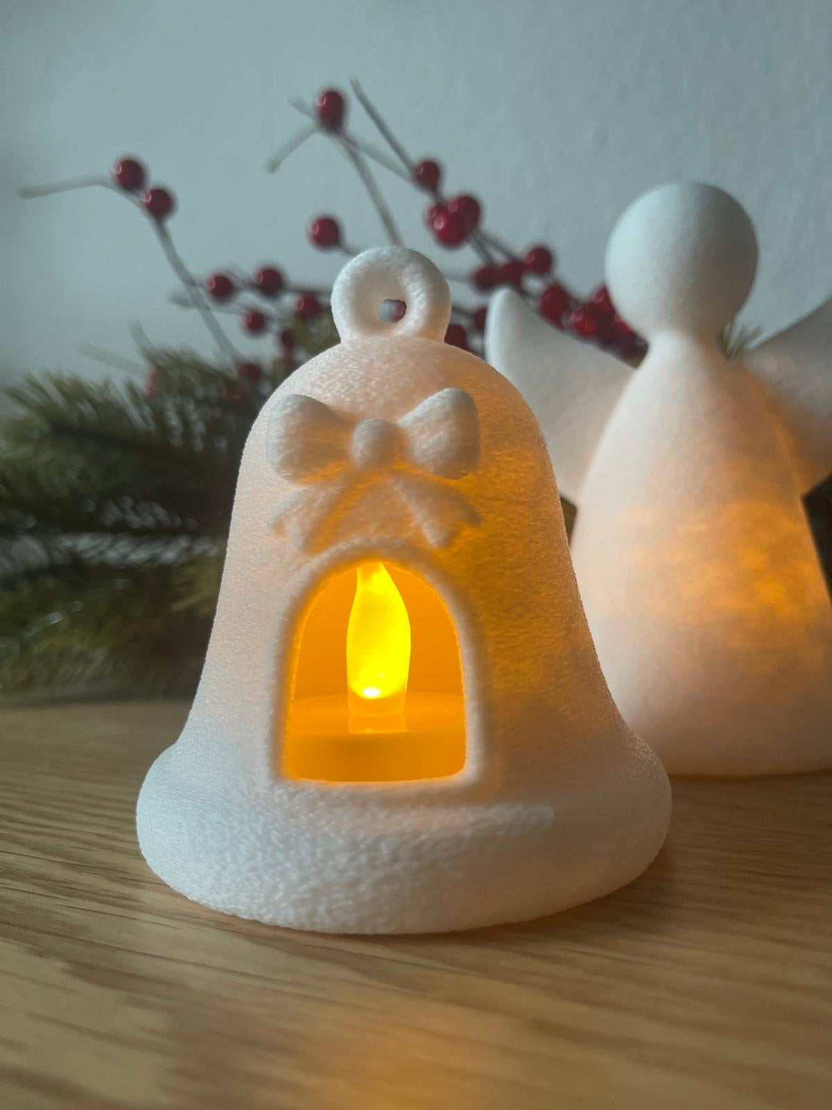 Christmas bell for LED tealights – winter decoration