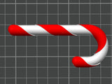Half candy cane with flat back