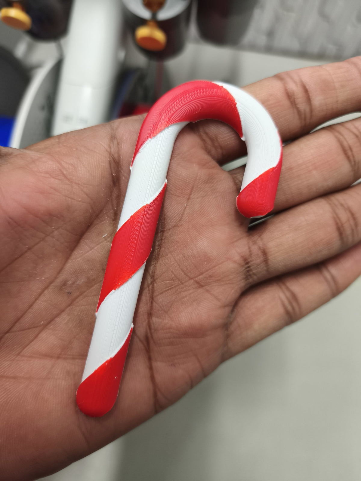Half candy cane with flat back