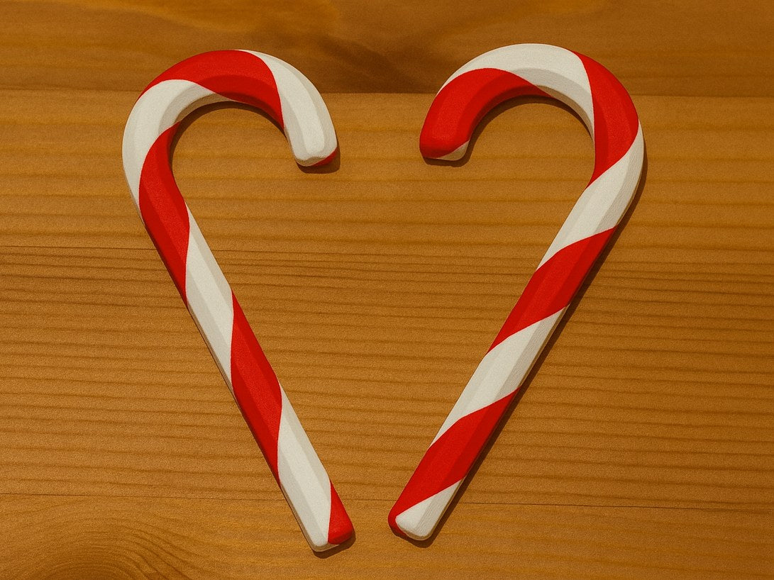 Striped candy cane Christmas ornament