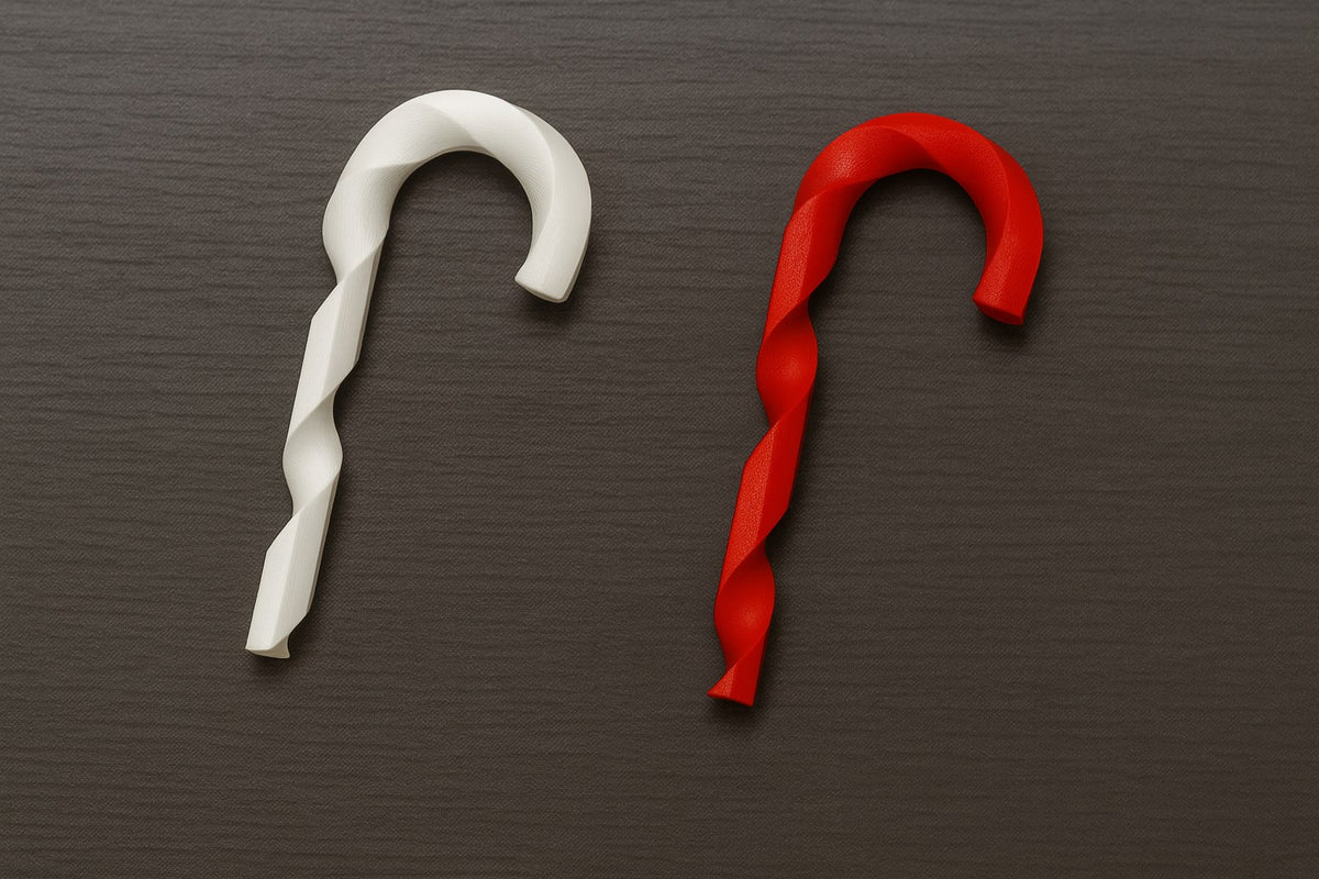 Striped candy cane Christmas ornament