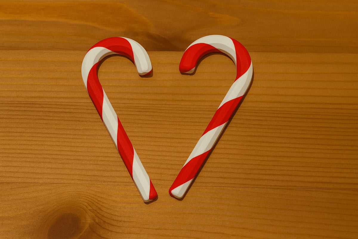 Striped candy cane Christmas ornament