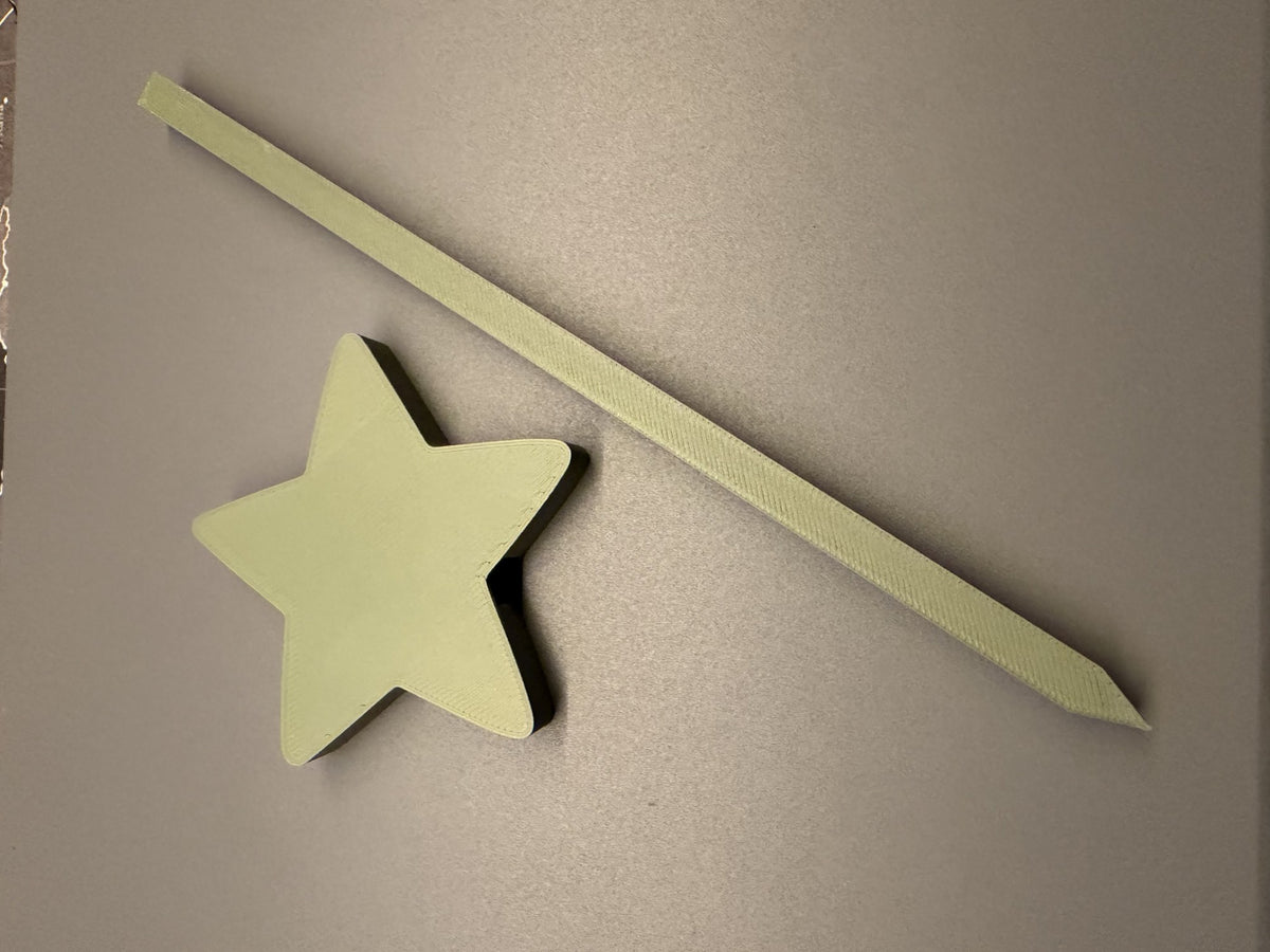Christmas star on a stick for a plant pot