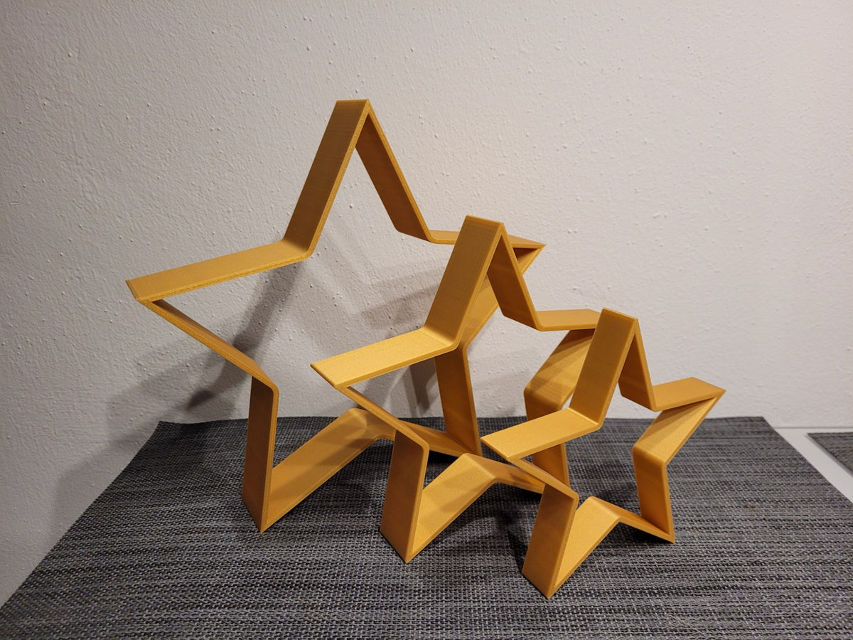 Set of 3 decorative stars in different sizes
