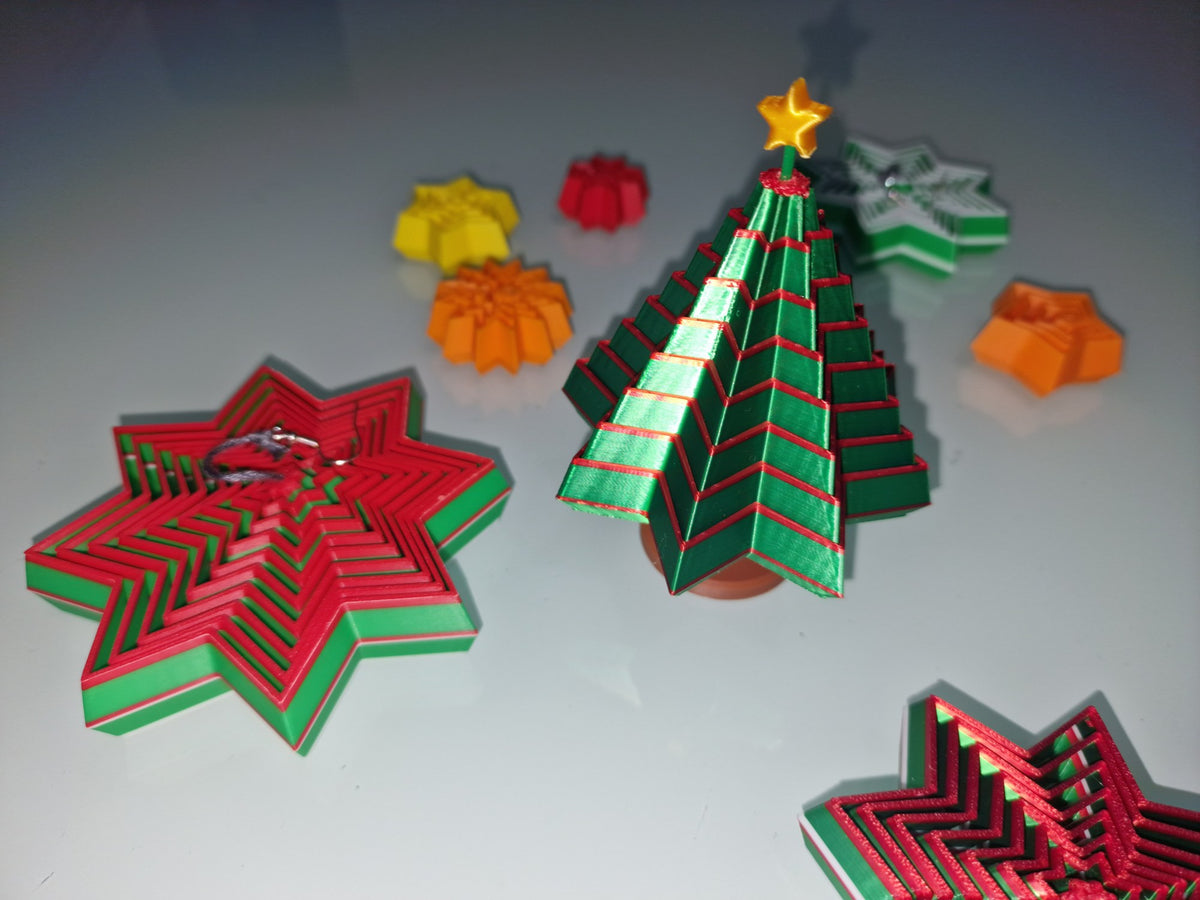 Foldable Christmas tree fidget with 10 layers