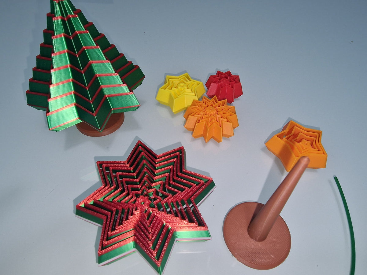 Foldable Christmas tree fidget with 10 layers