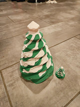 Spiral Christmas tree fidget shaped as a snowflake and Christmas tree