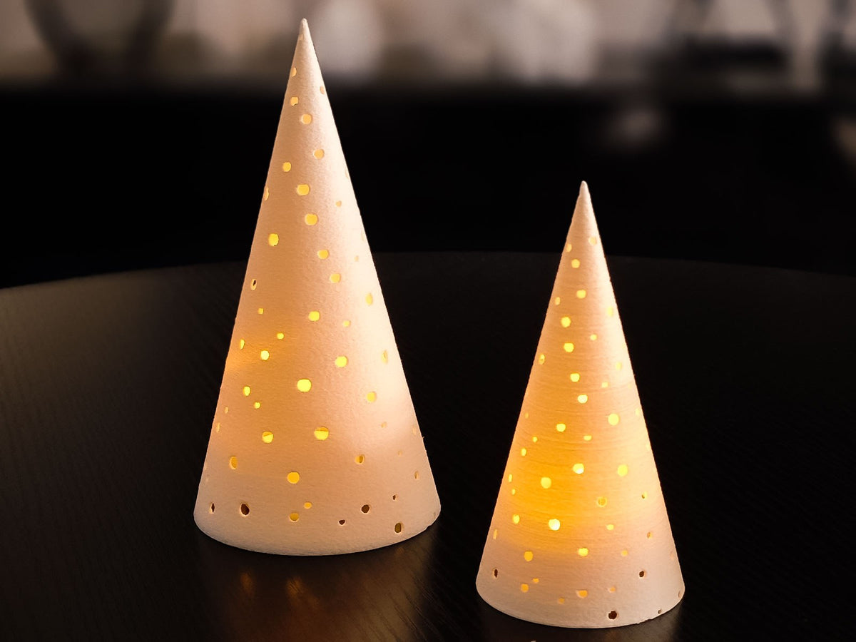 Christmas tree for LED tealights with light openings