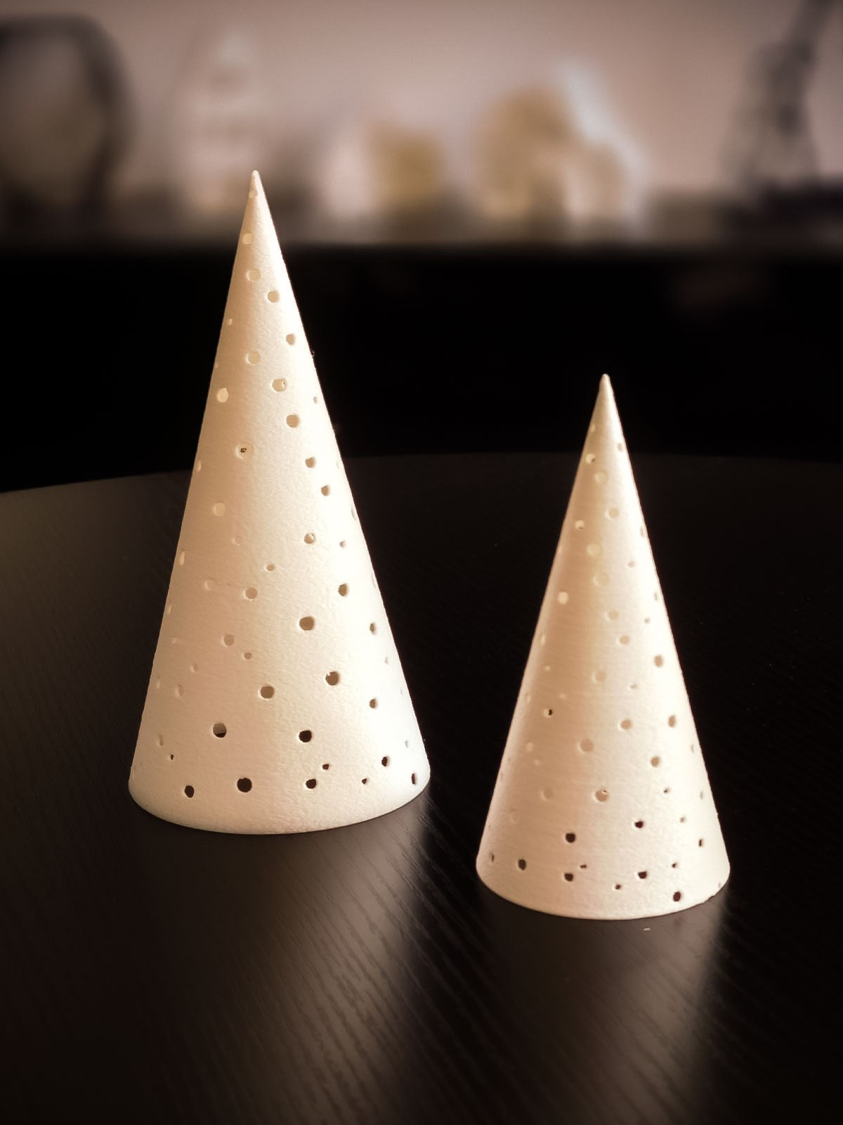 Christmas tree for LED tealights with light openings