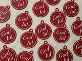 Elegant Christmas tree ornament with the text God Jul