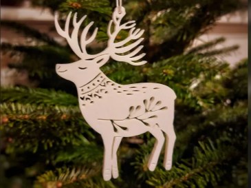 Christmas tree ornament with deer