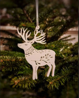 Christmas tree ornament with deer