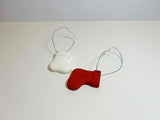 Small Christmas stocking tree ornament with hanger
