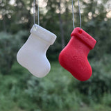 Small Christmas stocking tree ornament with hanger