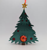 Christmas tree ornament that hides a chocolate ball