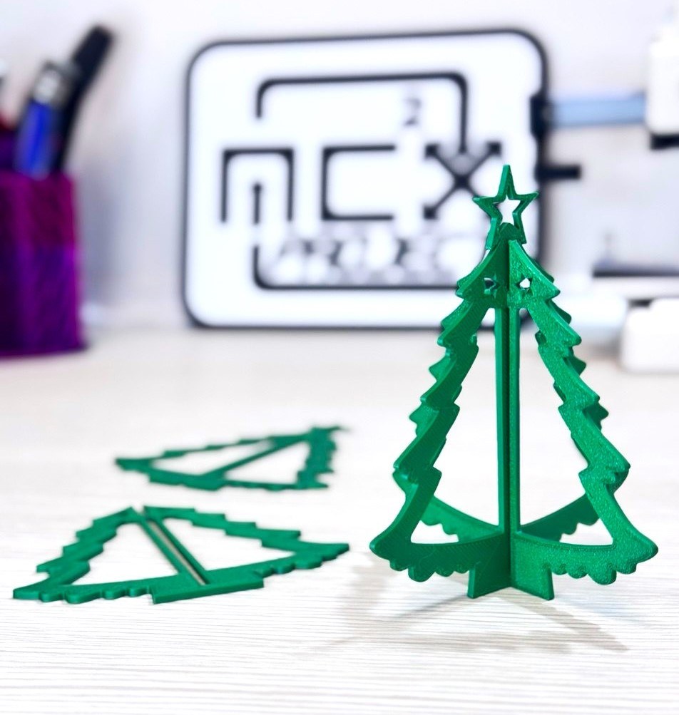 Small assemble-it-yourself Christmas tree as a hanging ornament