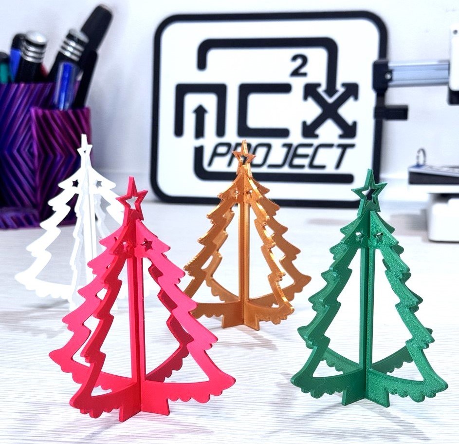 Small assemble-it-yourself Christmas tree as a hanging ornament