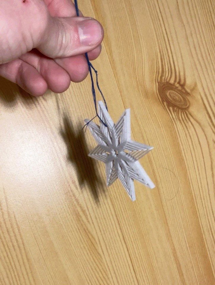 Star-shaped Christmas tree ornament