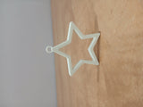 Minimalist star Christmas tree ornament with hanging loop