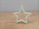 Minimalist star Christmas tree ornament with hanging loop