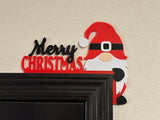 Christmas gnome decoration for the door corner