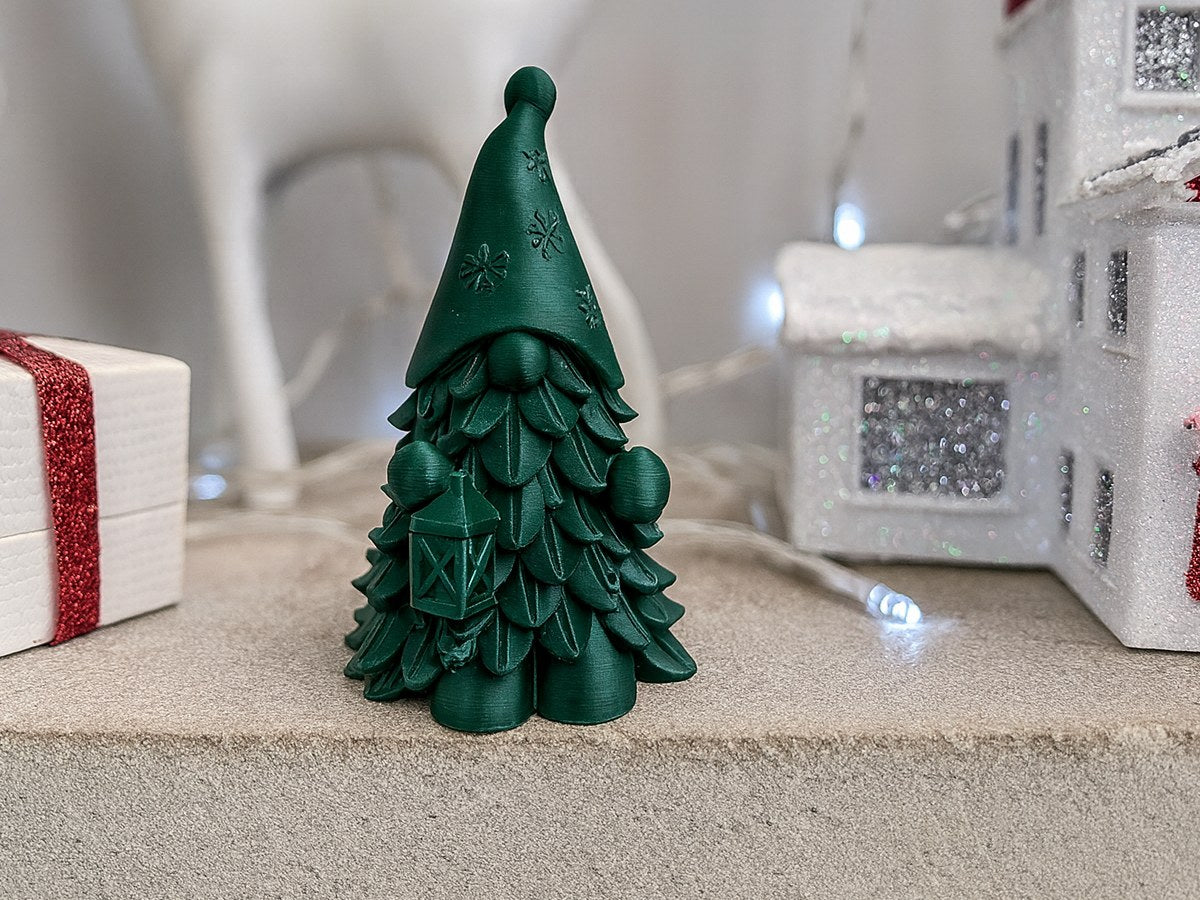 Cute Christmas gnome figure shaped like a Christmas tree