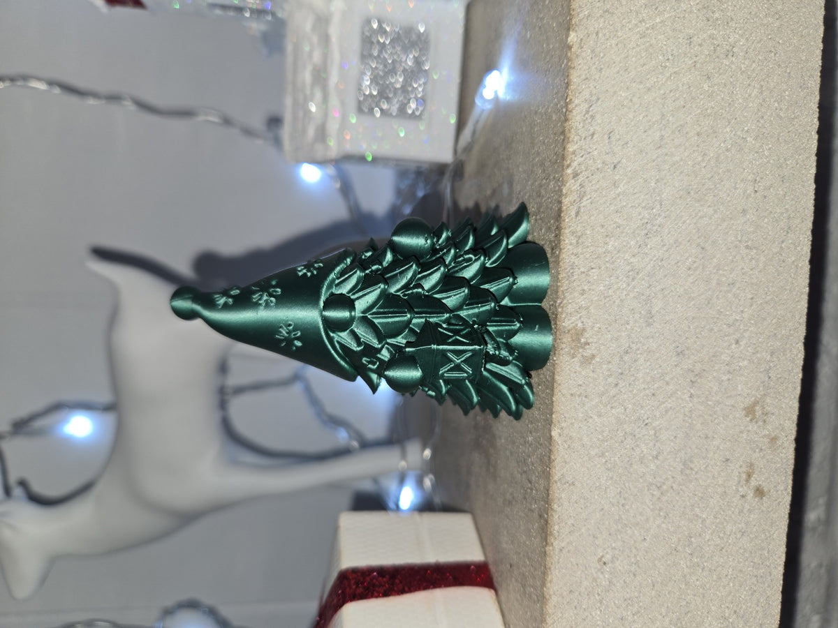 Cute Christmas gnome figure shaped like a Christmas tree