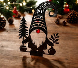 Flat Christmas elf figure with stand