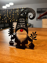 Flat Christmas elf figure with stand