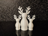 Reindeer figure with textured surface and LED tea light