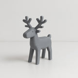 Minimalist reindeer figure with clean lines