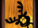 Reindeer figure for the window, Christmas decoration
