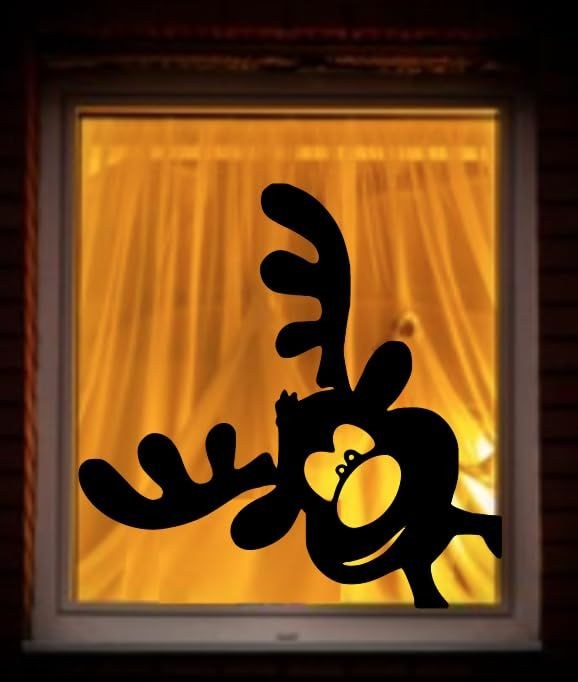 Reindeer figure for the window, Christmas decoration