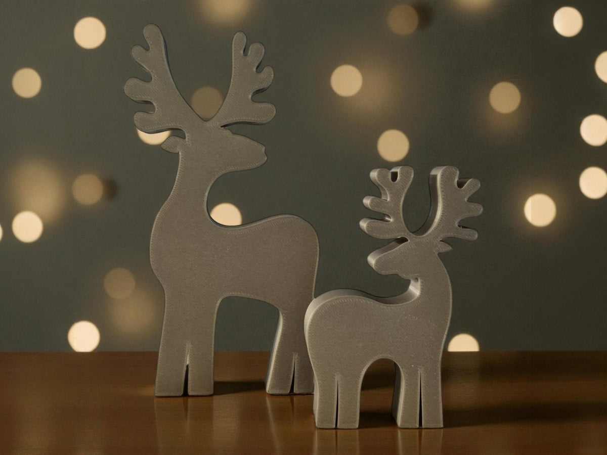 Reindeer figure set, minimalist Christmas decoration