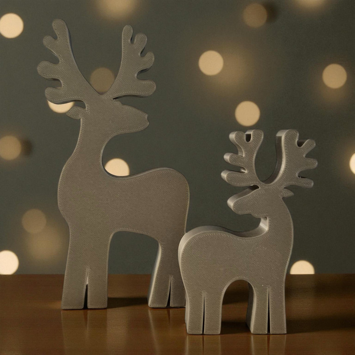Reindeer figure set, minimalist Christmas decoration
