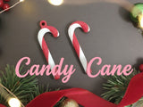 Two-colour candy cane with a hanging hole
