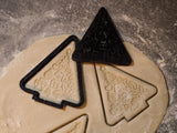 Christmas tree cookie cutter with stamp