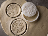 Cookie cutter with XMAS stamp and reindeer