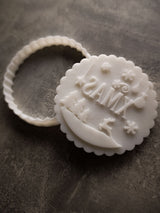 Cookie cutter with XMAS stamp and reindeer
