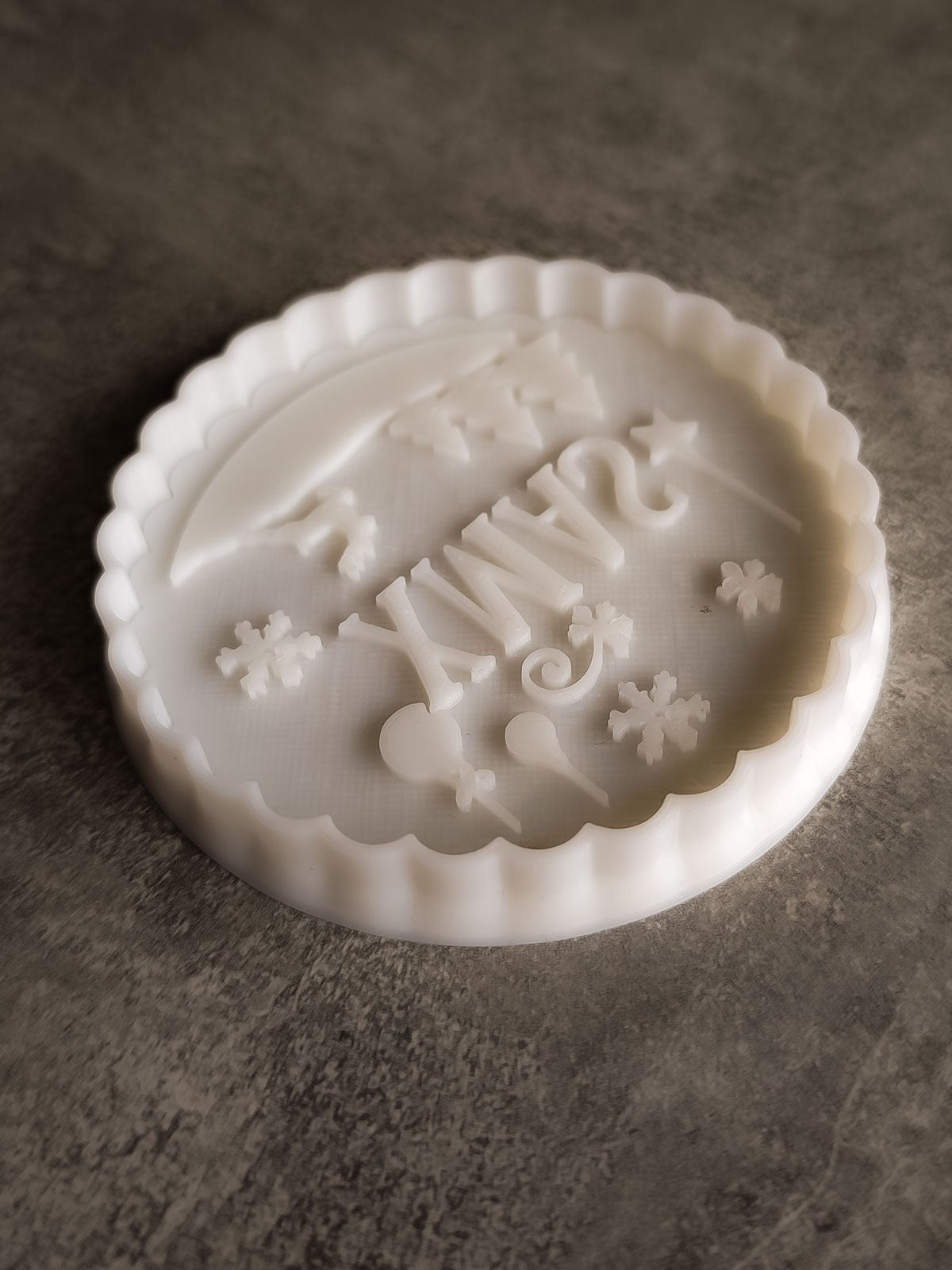 Cookie cutter with XMAS stamp and reindeer