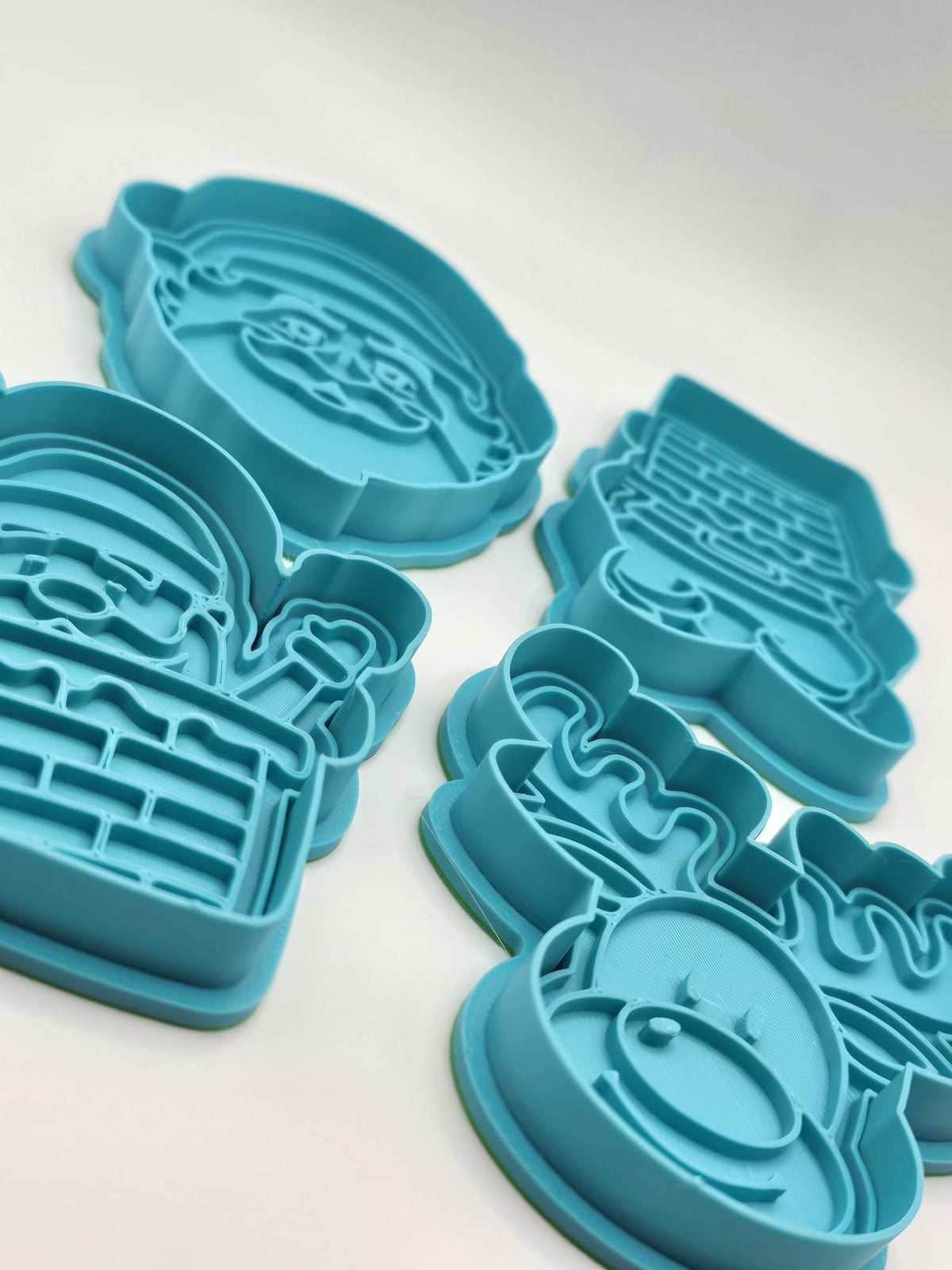 Cookie cutters with Santa Claus and reindeer
