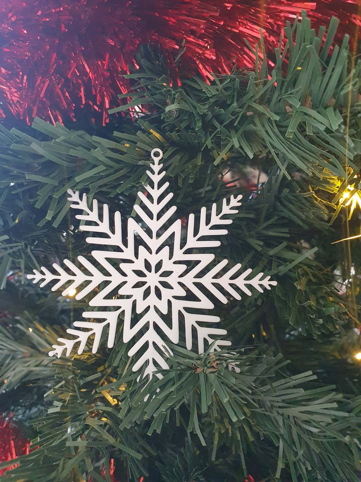 Snowflake Christmas tree ornament