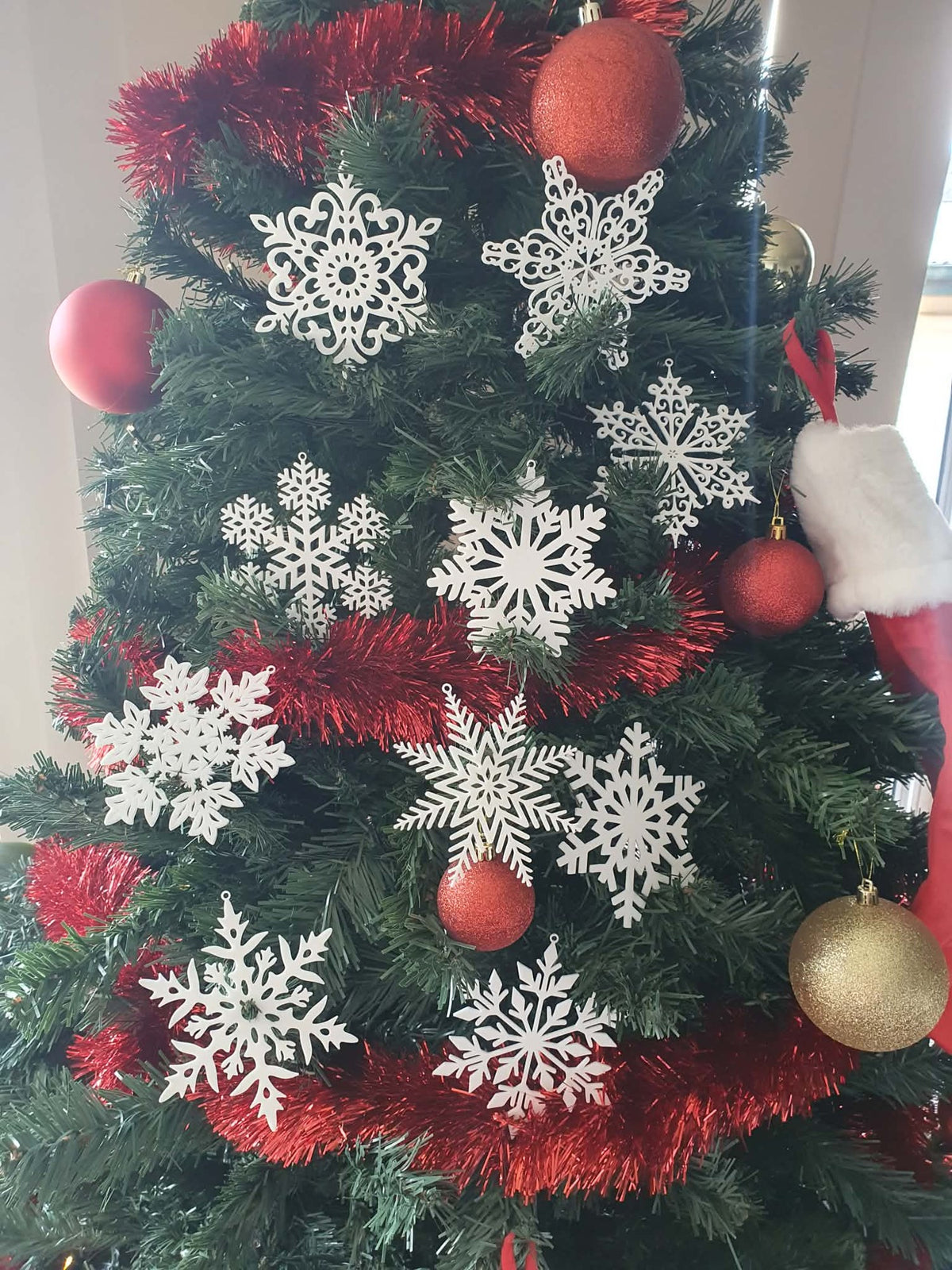 Snowflake Christmas tree ornament